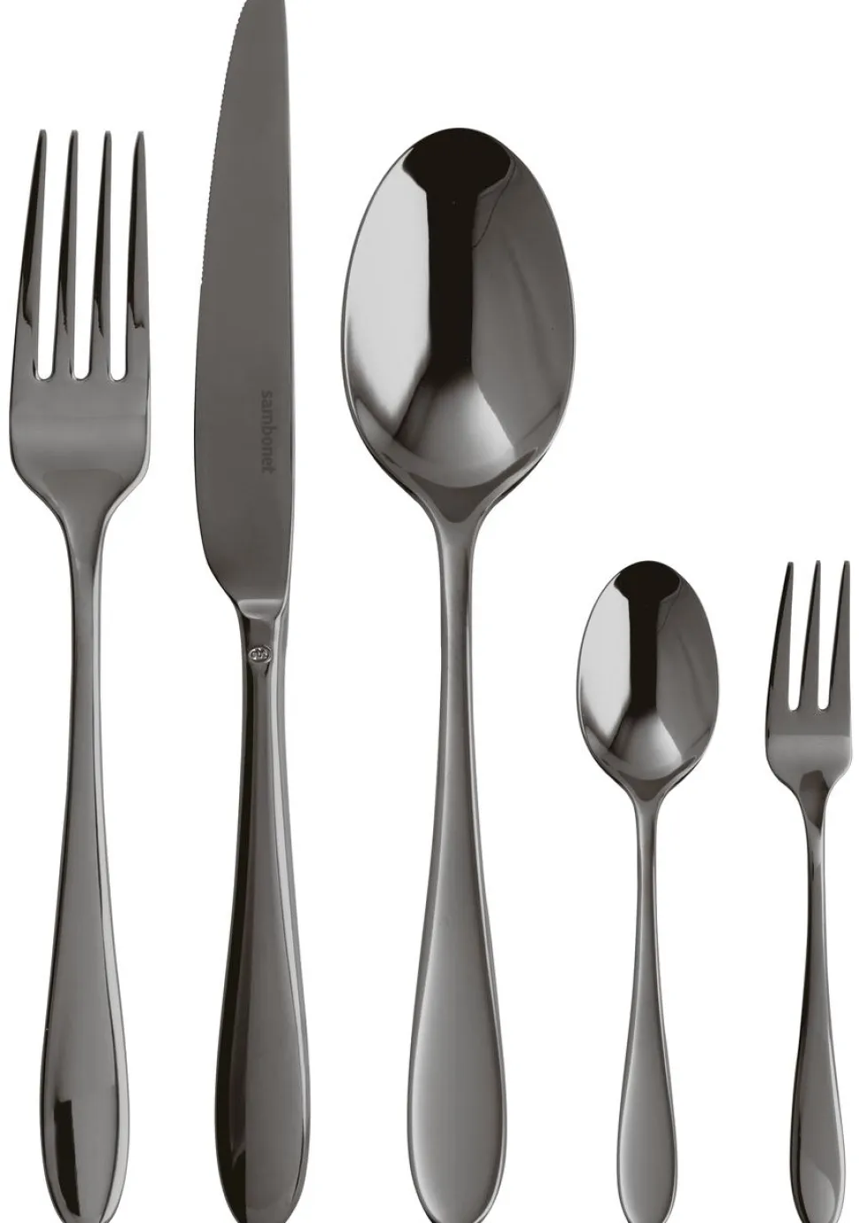 Bestekset Sambonet Velvet Mirror PVD 2Black (30-Delig)