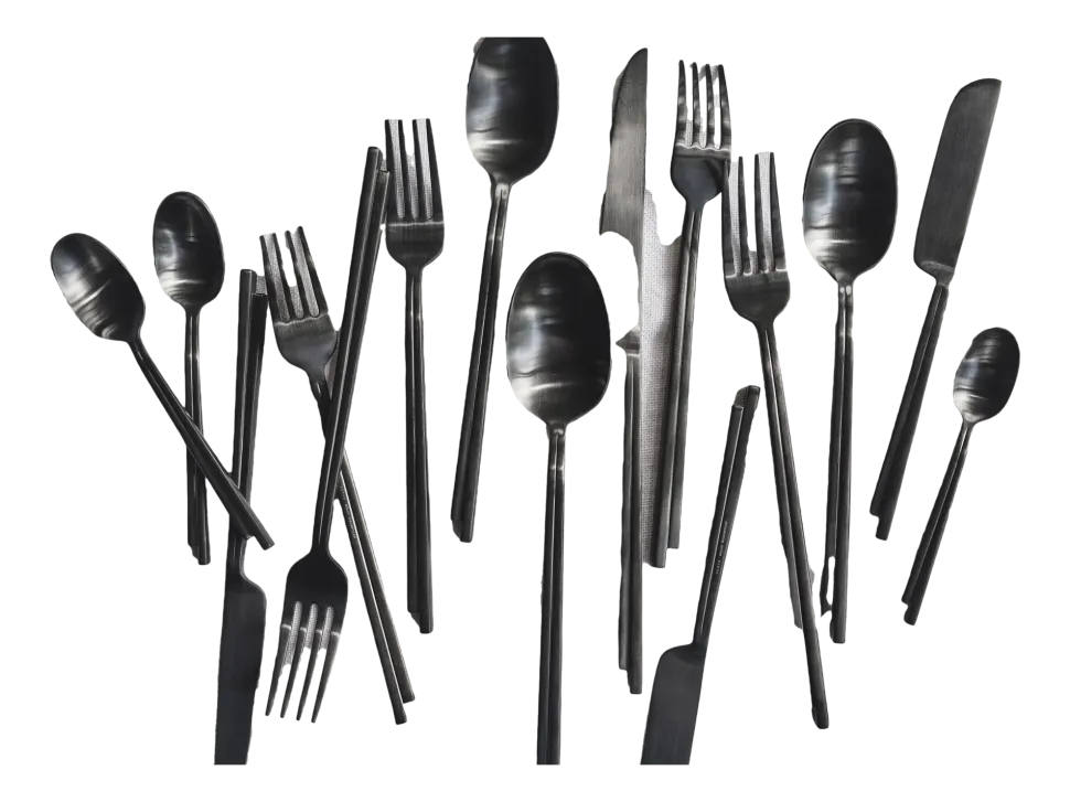 Bestekset Serax Dune Cutlery By Kelly Wearstler Black Gift Box (5-delig)