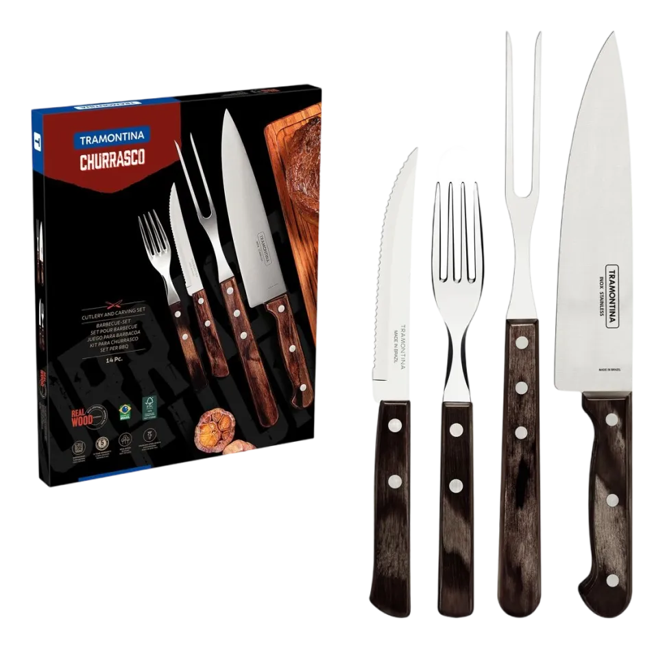 Bestekset Tramontina Churrasco Bruin (14-Delig)