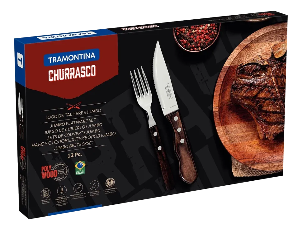 Bestekset Tramontina Jumbo Bruin (12-Delig)