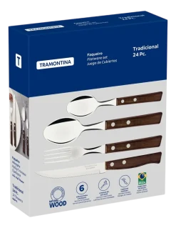 Bestekset Tramontina Tradicional Bruin (24-Delig)