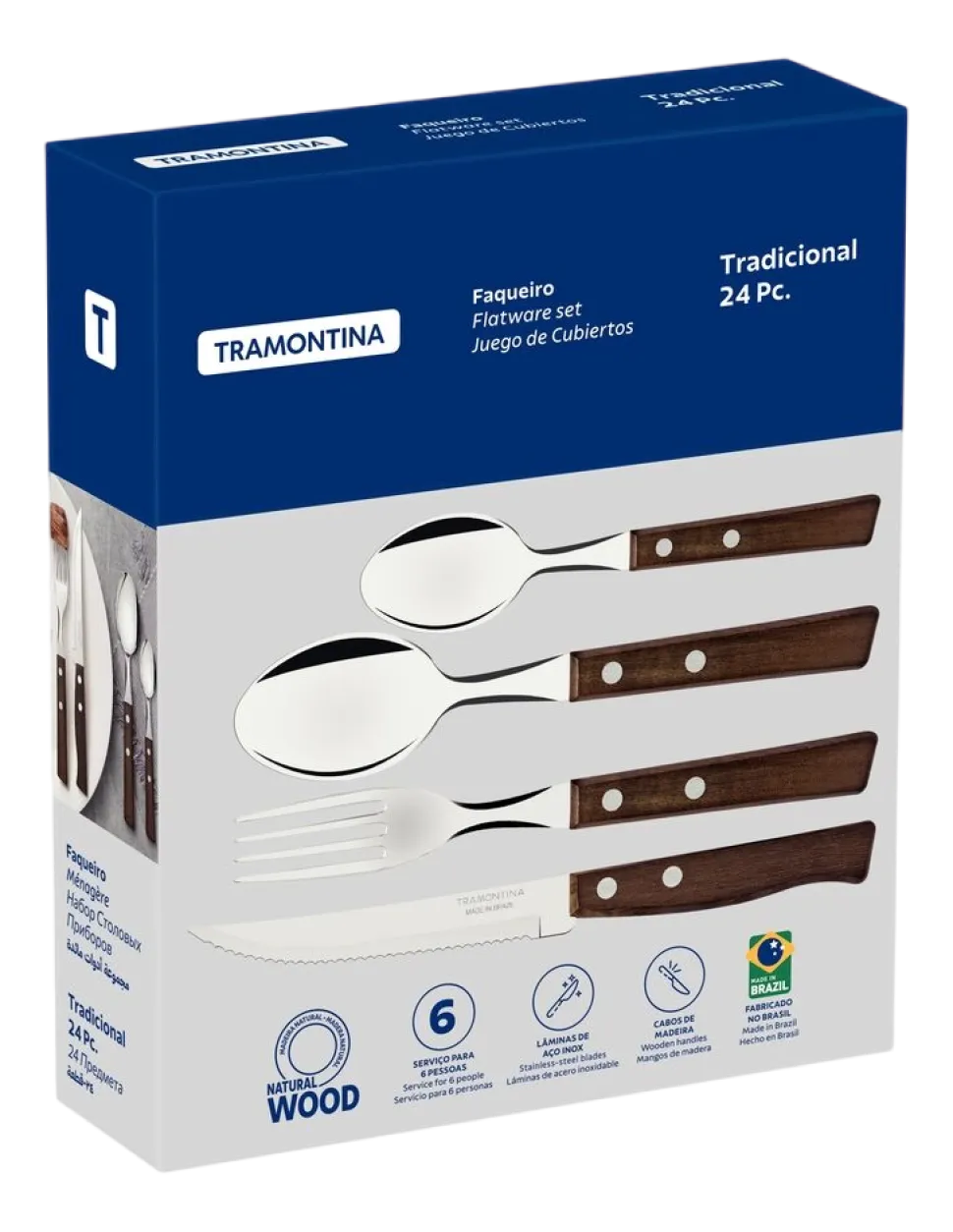 Bestekset Tramontina Tradicional Bruin (24-Delig)