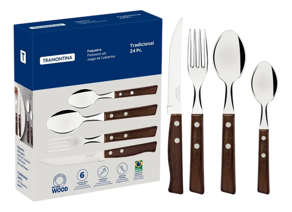 Bestekset Tramontina Tradicional Bruin (24-Delig)