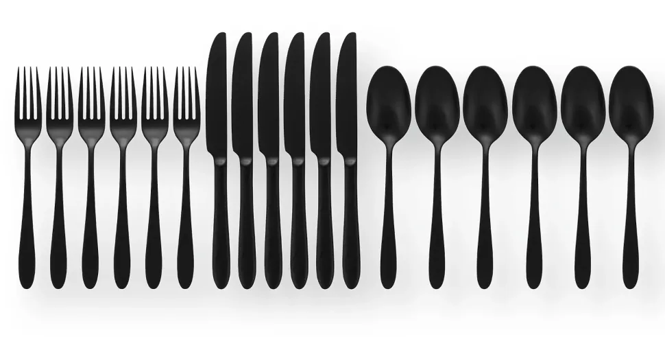 Bestekset vtwonen Matt Black (Set van 18)