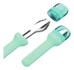 Bestekset ZOKU in Houder Teal (3-delig)