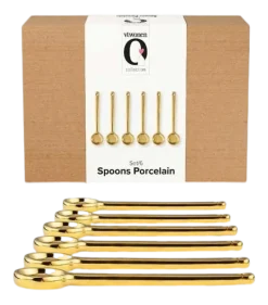 Bestek vtwonen Spoons Porcelain Gold Small (Set van 6)