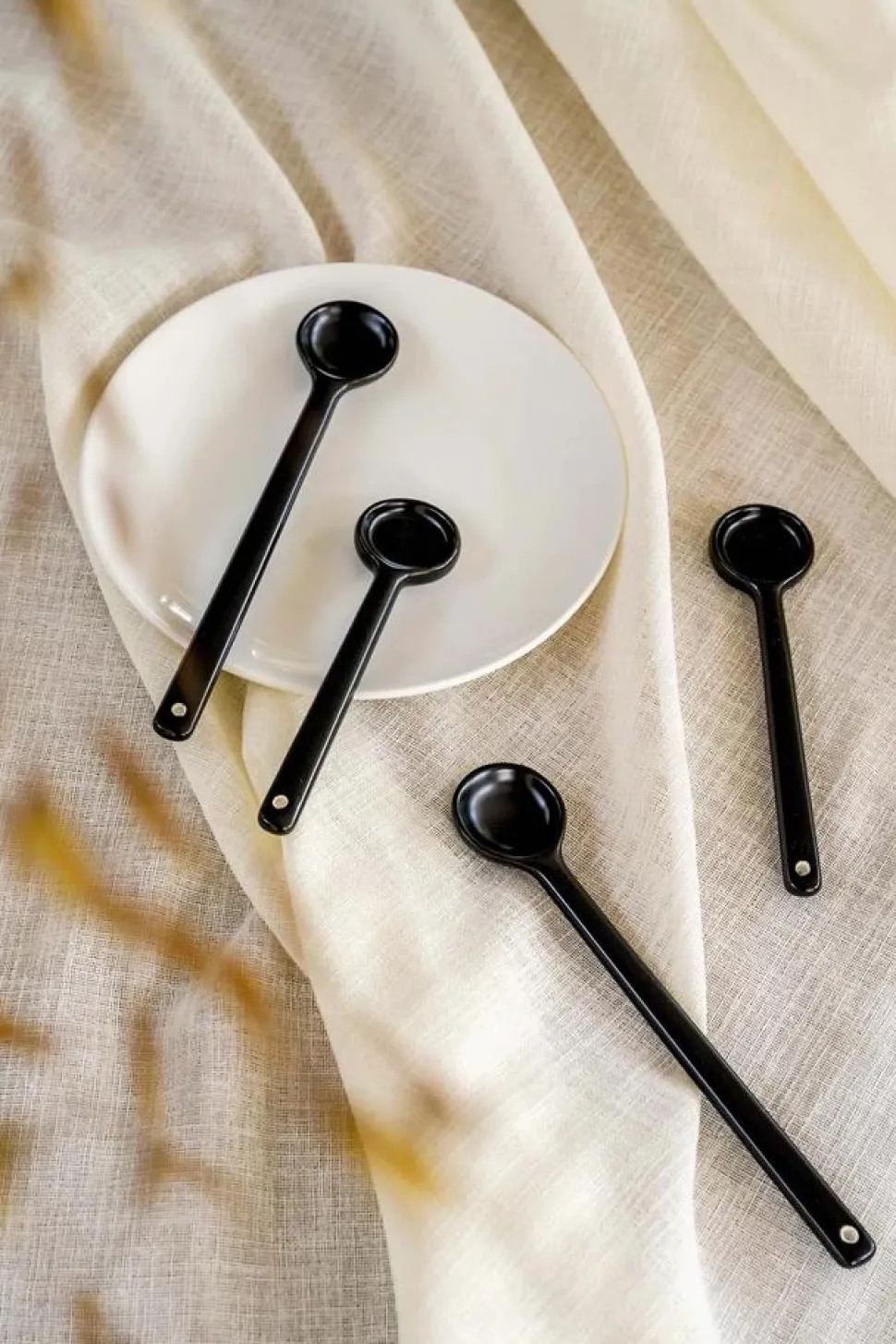 Bestek vtwonen Spoons Porcelain Matt Black Large (Set van 6)