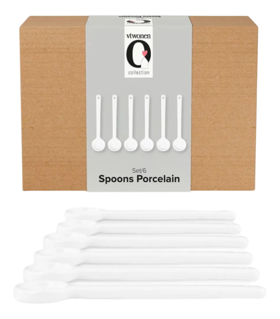 Bestek vtwonen Spoons Porcelain White Small (Set van 6)