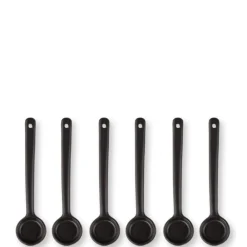 VT Wonen Bestek vtwonen Spoons Porcelain Matt Black (Set van 6) Outlet