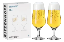 Bierglas Ritzenhoff Brauchzeit #1 #2 374 ml (Set van 2)