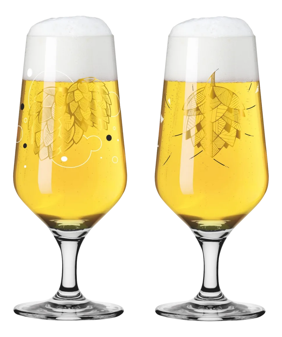 Bierglas Ritzenhoff Brauchzeit #1 #2 374 ml (Set van 2)