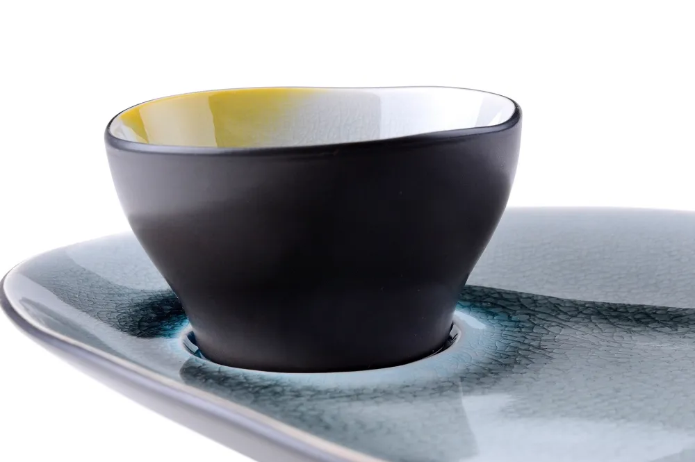 Gastro Bord Medium Spiegel Grey Blue Ovaal 22 x 16 cm (4-delig) Discount