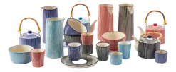 Bord POLSPOTTEN Marine Striped Multi (Set van 4)