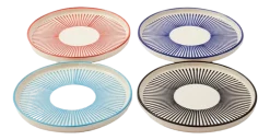 Bord POLSPOTTEN Marine Striped Multi (Set van 4)