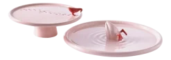 Bord POLSPOTTEN Plate Diving Duck Light Pink Ø40