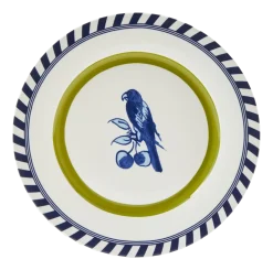 Bord Polspotten x Rijksmuseum Bird Patterned Dark Green 27 cm (Set van 2)