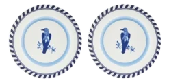 POLSPOTTEN Bord x Rijksmuseum Bird Patterned Blue 27 cm (Set van 2) Best