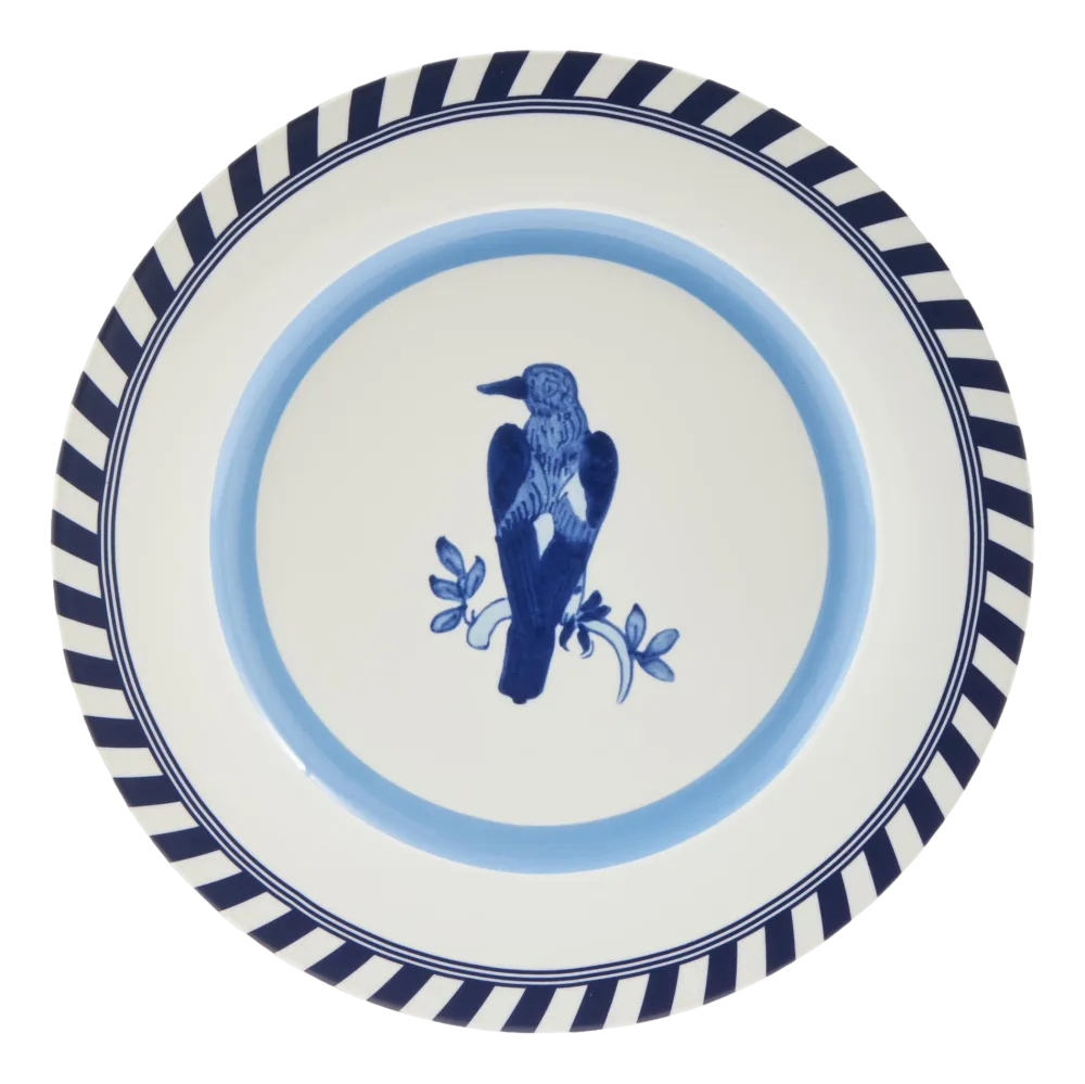 POLSPOTTEN Bord x Rijksmuseum Bird Patterned Blue 27 cm (Set van 2) Best