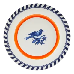 POLSPOTTEN Bord x Rijksmuseum Bird Patterned Orange 27 cm (Set van 2) New