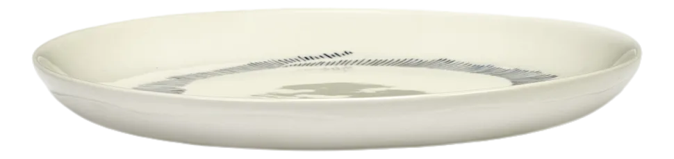 Bord Serax Feast Tableware By Ottolenghi White Stripes Blue S 19 cm