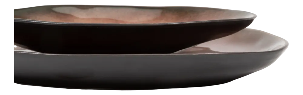 Serax Bord Oval M Brown Pure Black 20 cm Discount