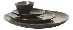 Serax Bord Oval S Green Pure Black 15 cm Clearance