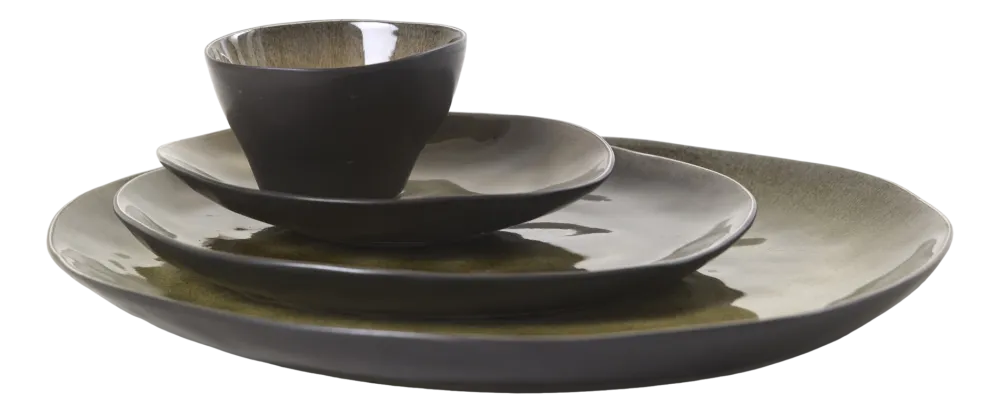 Serax Bord Oval S Green Pure Black 15 cm Clearance