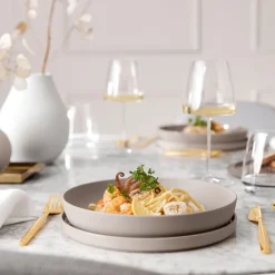 Villeroy & Boch Bord Iconic Mat Beige 24 cm (6 delig)