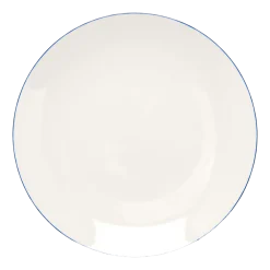 VT Wonen Bord vtwonen Plate White-Blue Line 25,5 cm (Set van 6) Clearance