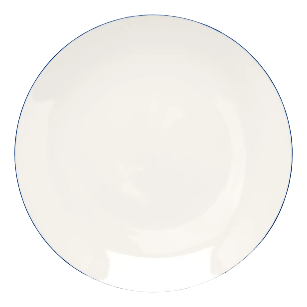 VT Wonen Bord vtwonen Plate White-Blue Line 25,5 cm (Set van 6) Clearance
