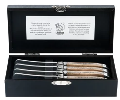 Laguiole Style de Vie Botermes Luxury Line Eikenhout (4-Delig) Hot