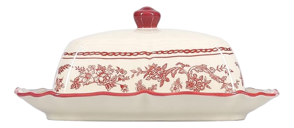 Botervloot Salt & Pepper Cyril Burgundy Ivory