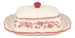 Botervloot Salt & Pepper Cyril Burgundy Ivory