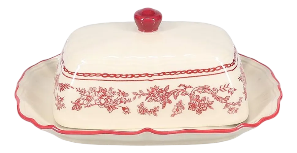 Botervloot Salt & Pepper Cyril Burgundy Ivory