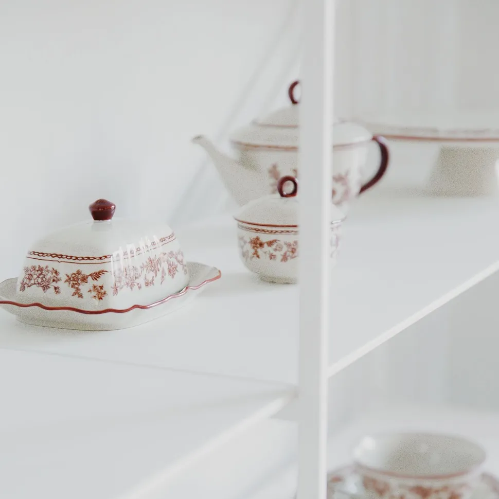 Botervloot Salt & Pepper Cyril Burgundy Ivory