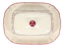 Botervloot Salt & Pepper Cyril Burgundy Ivory