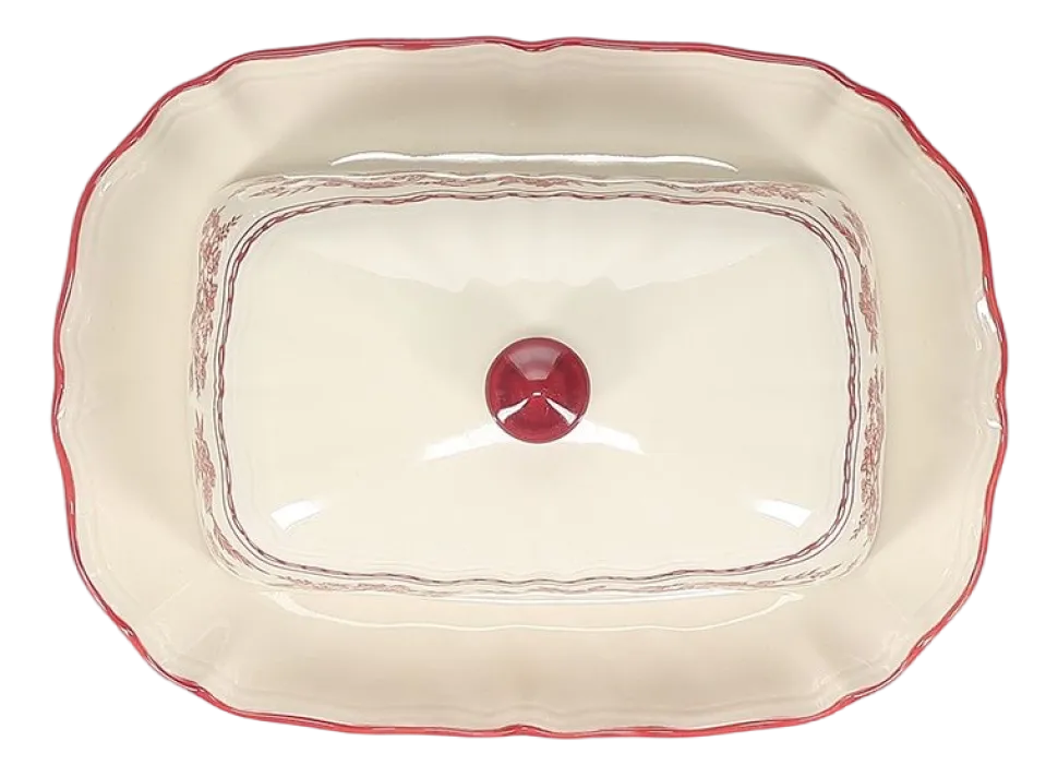 Botervloot Salt & Pepper Cyril Burgundy Ivory