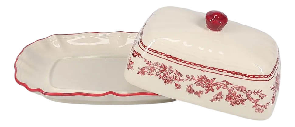Botervloot Salt & Pepper Cyril Burgundy Ivory