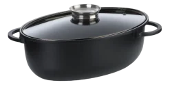 Braadpan Kela Atura Met Deksel Zwart 45 x 28 cm