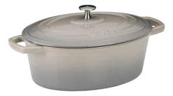 Kela Braadpan Calido Met Deksel Ovaal Licht Grijs 29 x 23 cm New