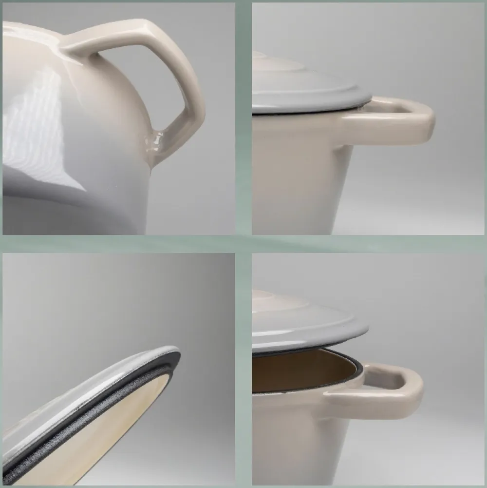 Kela Braadpan Calido Met Deksel Ovaal Licht Grijs 29 x 23 cm New
