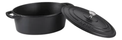 Kela Braadpan Calido Met Deksel Ovaal Zwart 29 x 23 cm Best