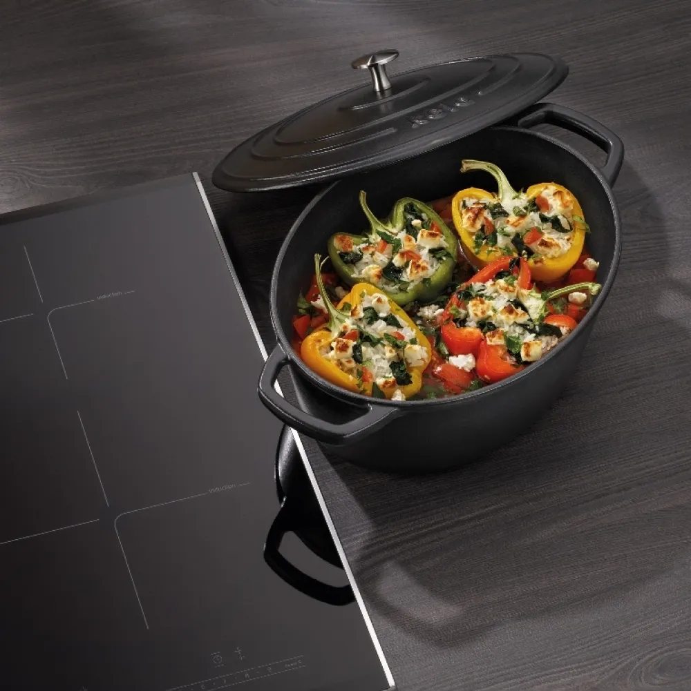 Kela Braadpan Calido Met Deksel Ovaal Zwart 29 x 23 cm Best