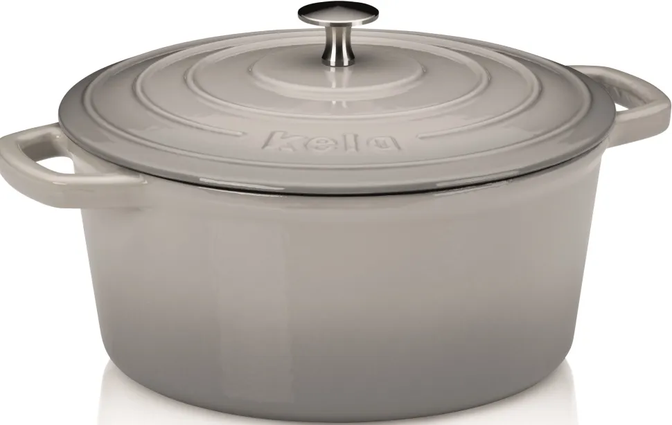 Braadpan Kela Calido met Deksel Rond Grijs 4,6L