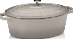 Kela Braadpan Calido met Deksel Ovaal Grijs 6L Best