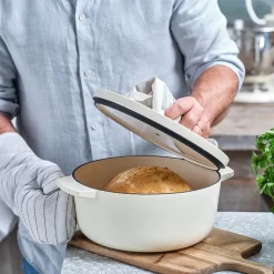 Braadpan KitchenAid Cast Iron Cream 26 cm