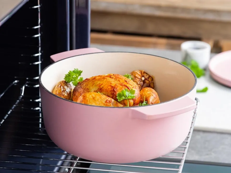 Braadpan KitchenAid Cast Iron Dried Rose 26 cm