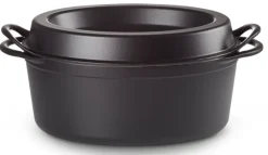Le Creuset Braadpan Doufeu Ovaal Mat Zwart 32 cm Hot