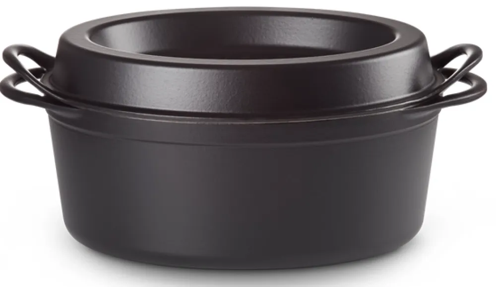 Le Creuset Braadpan Doufeu Ovaal Mat Zwart 32 cm Hot