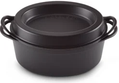 Le Creuset Braadpan Doufeu Ovaal Mat Zwart 32 cm Hot
